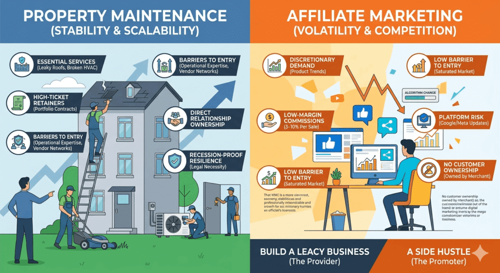 Property Maintenance Outshines Affiliate Marketing